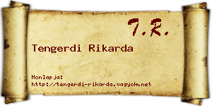 Tengerdi Rikarda névjegykártya